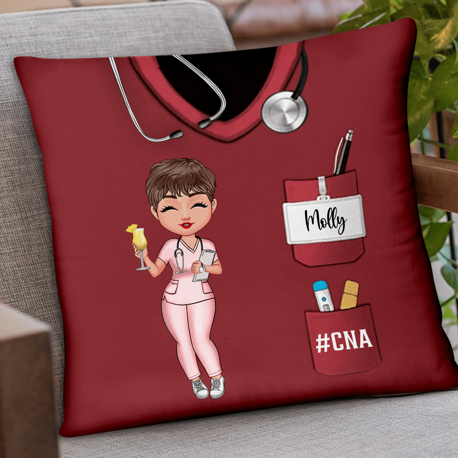 Nurse Life Pretty Doll Nurse Personalized Pillow NVL18OCT23KL1 Pillow HumanCustom - Unique Personalized Gifts Made Just for You 