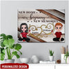 New Home New Beginning New Memories Personalized Couple Canvas NVL19APR22DD1 Canvas Humancustom - Unique Personalized Gifts