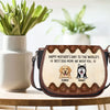To The World Best Dog Mom, We Woof You, Personalized Tambourin Bag With Single Strap, Gifts For Dog Lovers NVL19APR24TT1