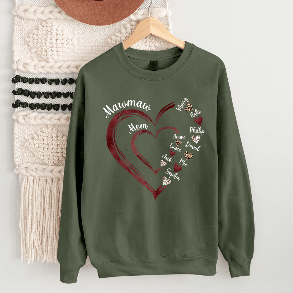 Personalized Mom Grandma And Grandkids Hearts Gift For Grandma Sweatshirt NVL19DEC23KL1 2d sweatshirt HumanCustom - Unique Personalized Gifts Made Just for You 