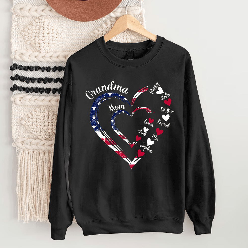 Personalized Mom Grandma And Grandkids Hearts Gift For Grandma Sweatshirt NVL19DEC23KL1 2d sweatshirt HumanCustom - Unique Personalized Gifts Made Just for You 