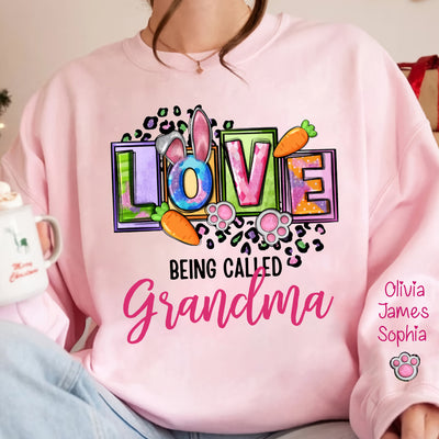 Easter Love Being Called Grandma Personalized Sweatshirt NVL19JAN24TT1