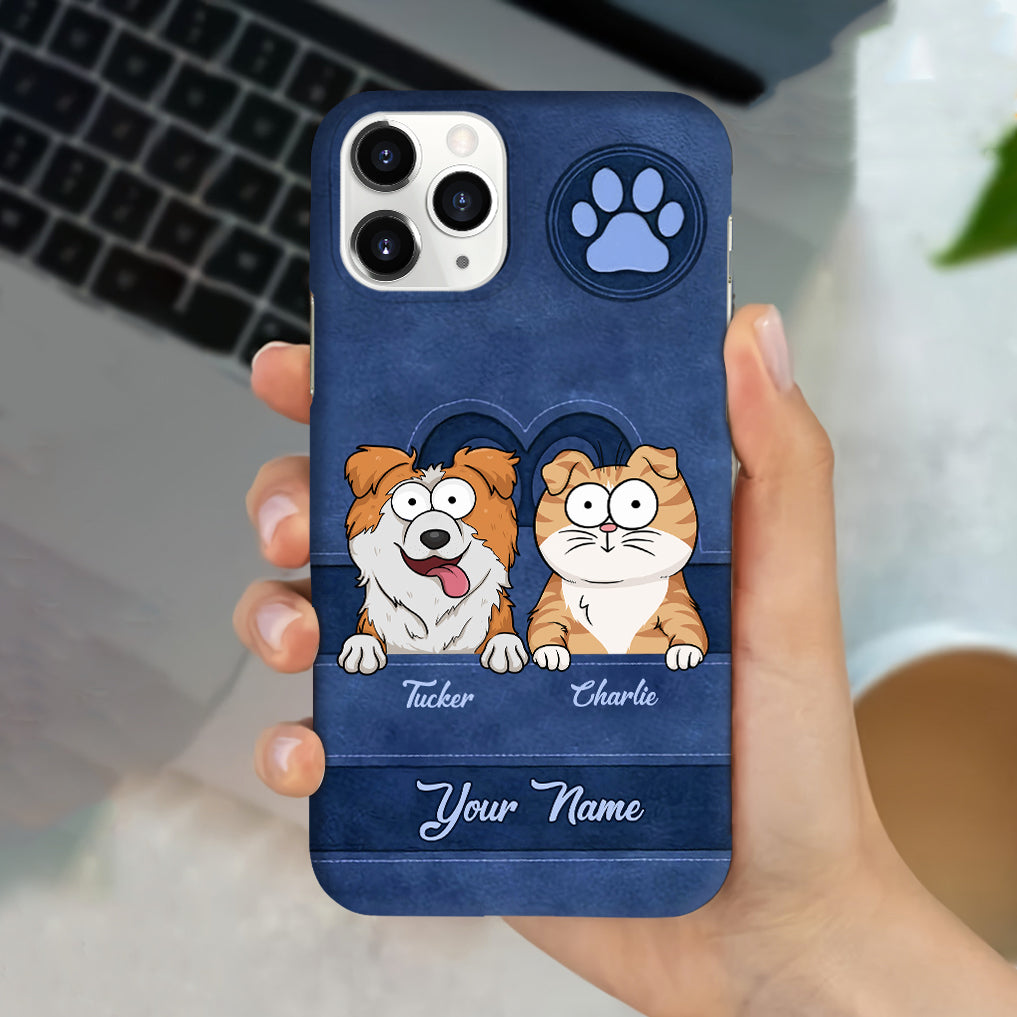 Cute Puppy Pet Dog Pawprint Colorful Leather Pattern Personalized Phone Case NVL19JUN24TT2