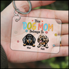This Dog Mom Belongs To Cute Puppy Pet Dogs Personalized Keychain NVL19MAR24KL3