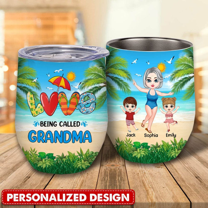 12oz Wine Tumbler Personalized Because Kids