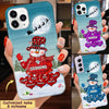 Christmas Snowman Grandma Mom Little Heart Kids Personalized Phone case NVL19NOV22CT1 Silicone Phone Case Humancustom - Unique Personalized Gifts Iphone iPhone 14