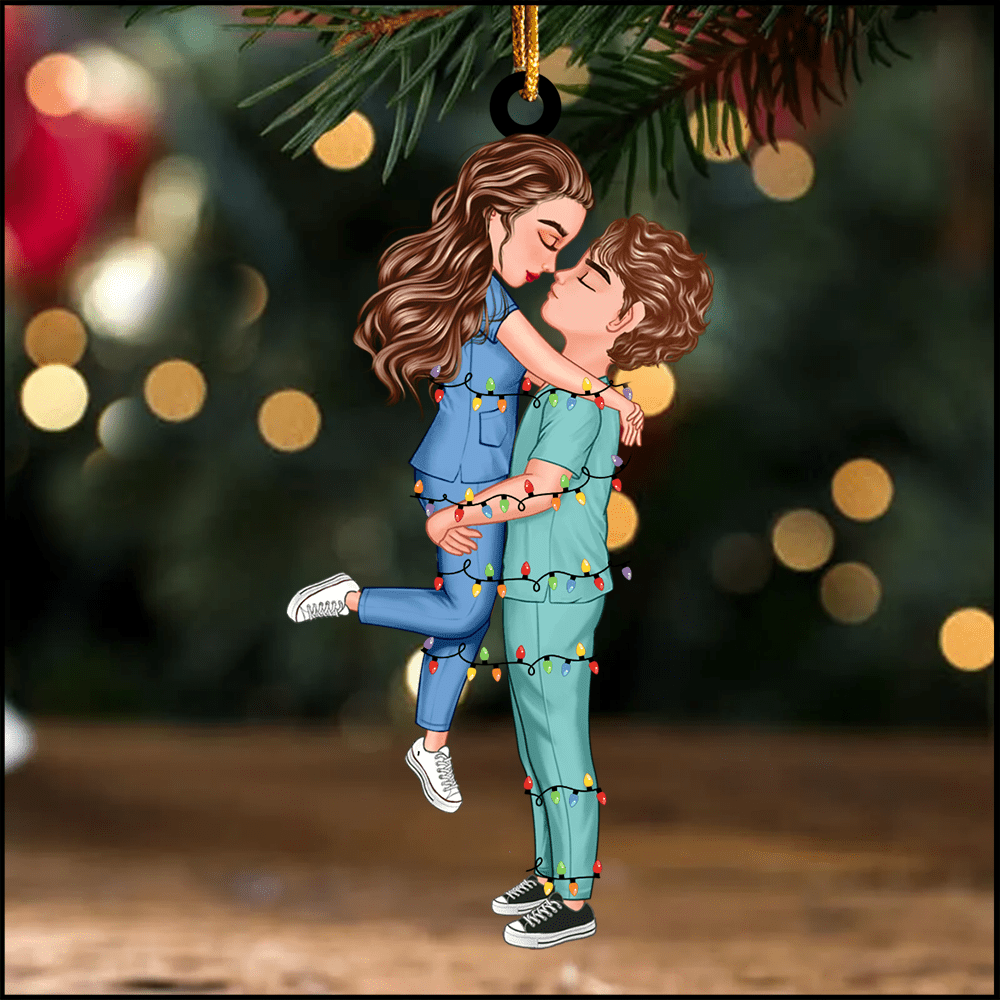 Acrylic Ornament, Couple Portrait, Firefighter, Nurse, Police Officer, Military, Chef, EMS, Flight, Teacher, Gifts by Occupation Personalized NVL19SEP23KL2 Acrylic Ornament HumanCustom - Unique Personalized Gifts Made Just for You 