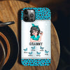 Mom Grandma Kids Butterflies Leopard Pattern - Gift For Mother, Grandmother - Personalized Glass Phone case NVL20APR24TT1