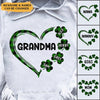 Grandma Heart Lucky Leaves Patrick Day Custom Gift For Grandma T-shirt Hoodie NVL20JAN22TT1 White T-shirt and Hoodie Humancustom - Unique Personalized Gifts