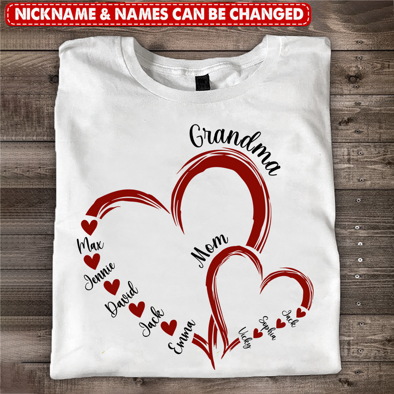 Discover Mom Grandma Sweethearts Gift For Mother's Day Personalized T-Shirt