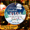 Personalized Christmas Is Better With Grandkids Snowman Circle Ornament NVL21AUG21XT1 Circle Ornament Humancustom - Unique Personalized Gifts