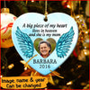 Personalized Memorial Christmas Heart Ornament NVL21AUG21XT2 Circle Ornament Humancustom - Unique Personalized Gifts