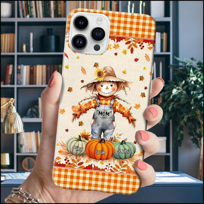 Gift For Grandma Pumpkin - Fall Season Scarecrow Personalized Phone Case NVL21AUG23KL2