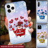 Christmas Snowman Grandma Mom Nana With Sweet Heart Kids Personalized Phone case NVL21NOV22TT1 Silicone Phone Case Humancustom - Unique Personalized Gifts Iphone iPhone 14