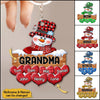 Colorful Christmas Snowman Grandma Mom Auntie Little Heart Kids Personalized Keychain NVL21NOV22VA2 Acrylic Keychain Humancustom - Unique Personalized Gifts 6.5x6.5 cm