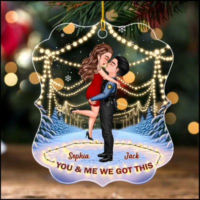 Acrylic Ornament, Couple Portrait, Firefighter, Nurse, Police Officer, Military, Chef, EMS, Flight, Teacher, Gifts by Occupation Personalized NVL21OCT23KL1