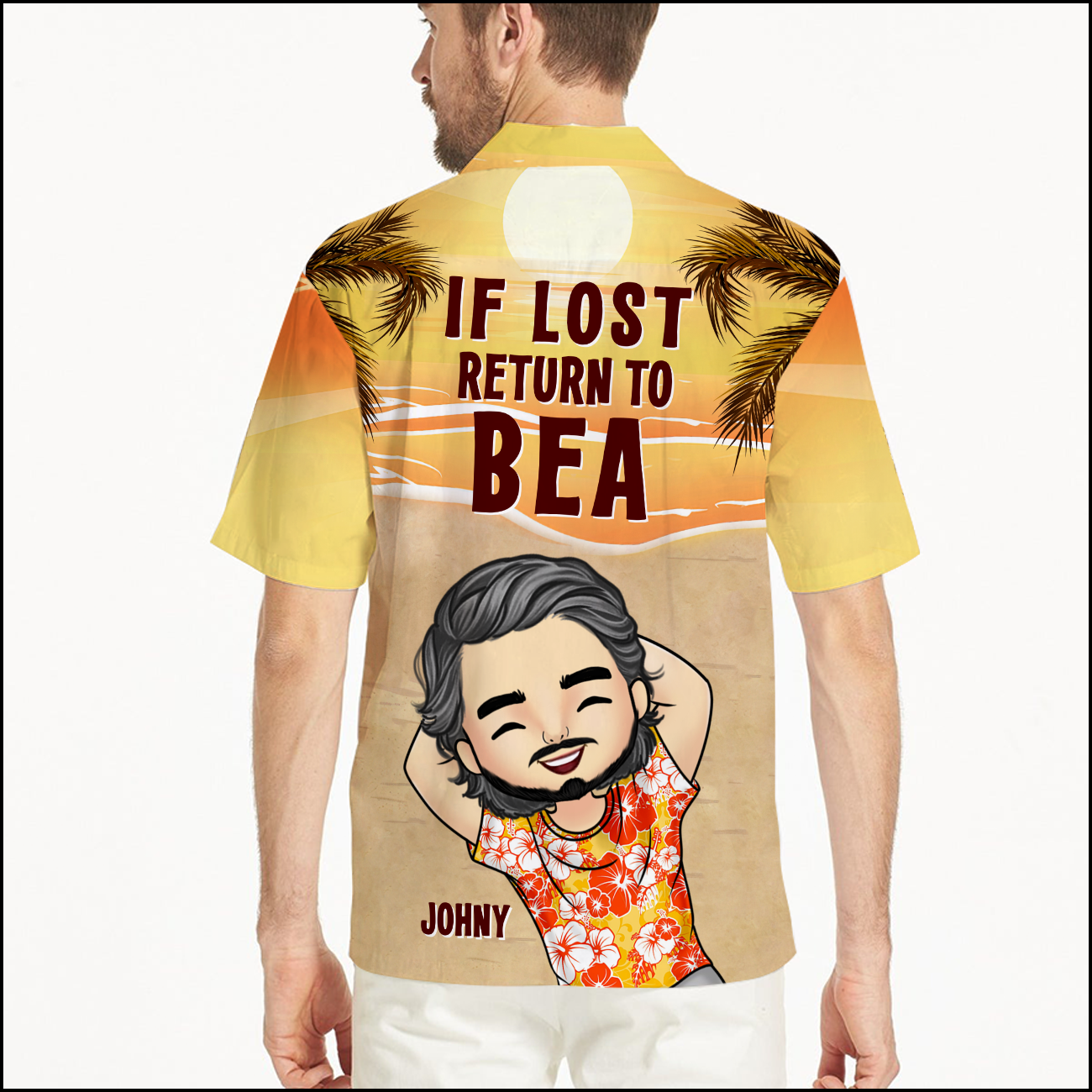 If Lost Return To Bae - Funny Personalized Hawaiian Shirt - Summer Vacation Gift, Birthday Party Gift For Husband Wife NVL22APR24KL2