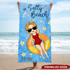 Life Is Better At The Beach Summer Vibes - Gift For Him, Her, Yourself, Girlfriend, Boyfriend, BFF Best Friends, Traveling Lovers - Personalized Custom Beach Towel NVL22APR24NY3
