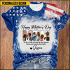 Unique Upload Photo Gift For Nana Mom, Happy Mother's Day To Our World Personalized 3D T-shirt NVL22APR24TT1