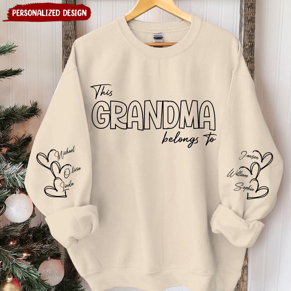 This Grandma Belongs To Personalized Sweatshirt NVL22DEC23NY1 2d sweatshirt HumanCustom - Unique Personalized Gifts Made Just for You Sweatshirt White S