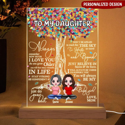 Acrylic Night Light Gifts For Daughter, You Will Always Be My Girl