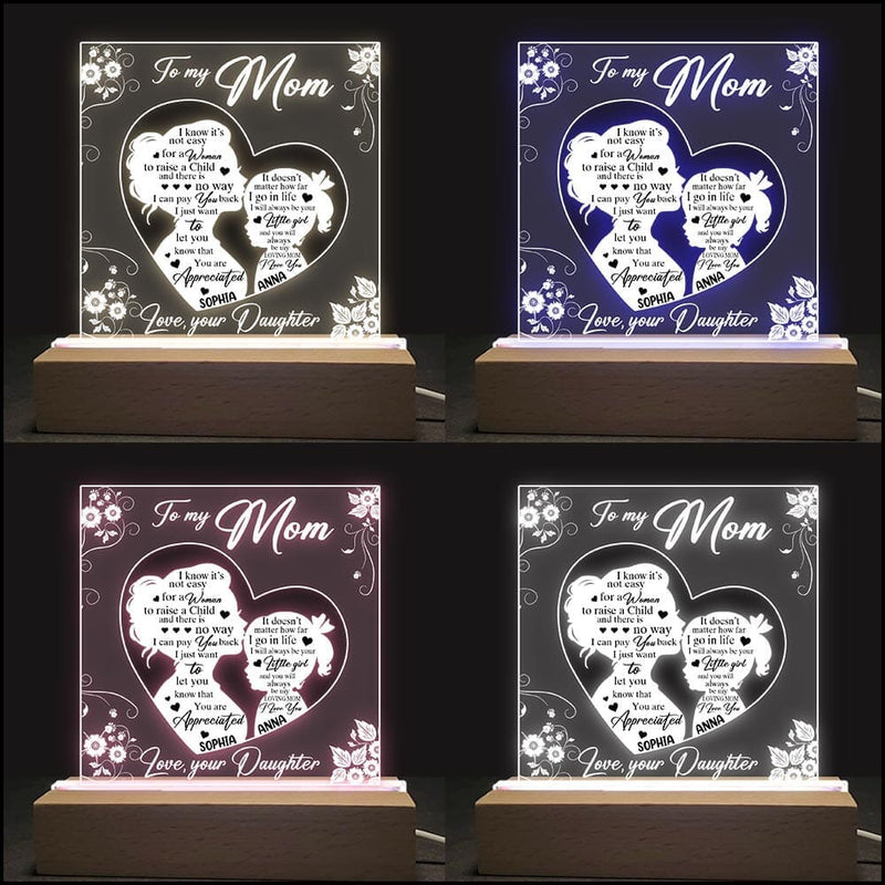 Personalized Special Heart Photo Led Acrylic Lamp With Color