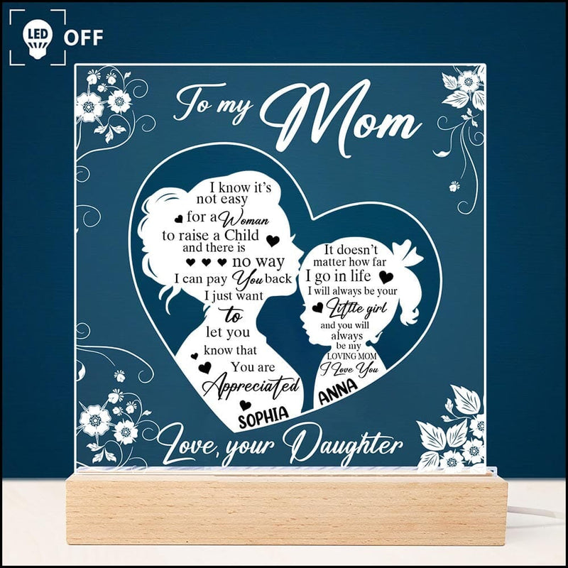 Mom Gifts Night Light, Mothers Day Birthday Gifts from Daughter