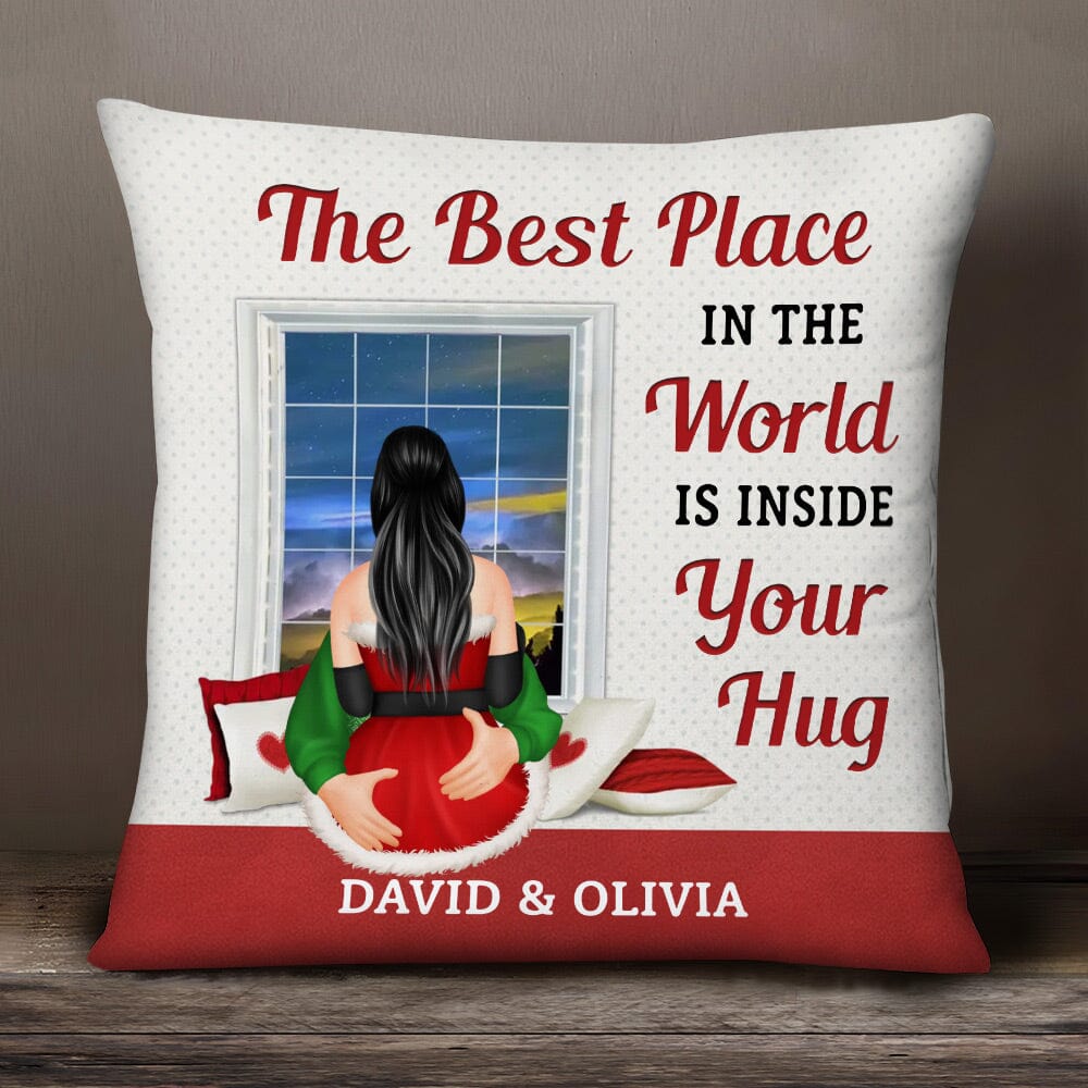 The Best Place In The World Is Inside Your Hug - Gift For Couples, Husband And Wife - Personalized Pillow NVL22NOV23VA1 Pillow HumanCustom - Unique Personalized Gifts Made Just for You 