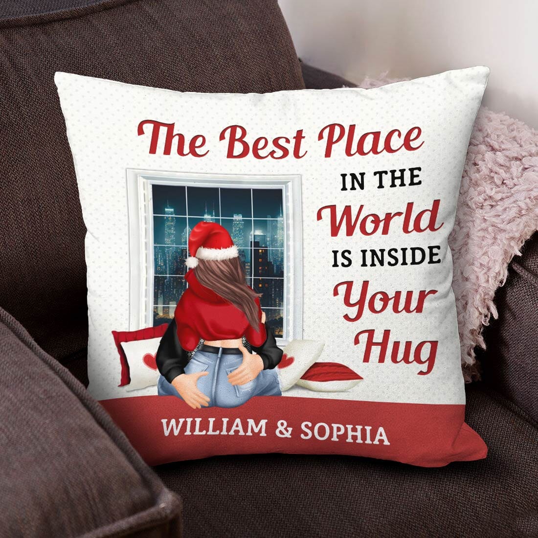 The Best Place In The World Is Inside Your Hug - Gift For Couples, Husband And Wife - Personalized Pillow NVL22NOV23VA1 Pillow HumanCustom - Unique Personalized Gifts Made Just for You 