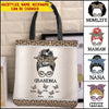 Personalized Leopard Pattern Grandma Messy Bun Tote Bag NVL23DEC21CT1 Tote Bag Humancustom - Unique Personalized Gifts