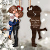 Couple Portrait, Firefighter, Nurse, Police Officer, Military, Chef, EMS, Flight, Teacher, Gifts by Occupation Personalized Wood Shape Ornament NVL23OCT23VA1 Wood Custom Shape Ornament - 2 Sided HumanCustom - Unique Personalized Gifts Made Just for You