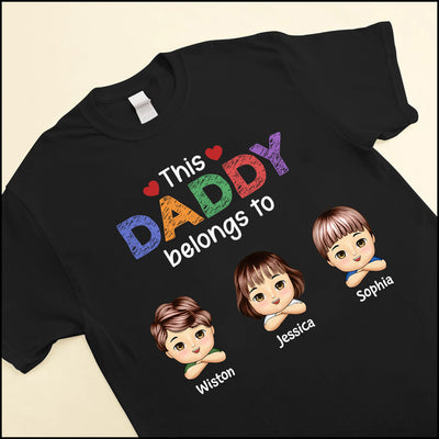 Personalized This Grandpa Daddy Belongs To - Gift For Dad, Father, Grandfather Shirt NVL24APR24TT1