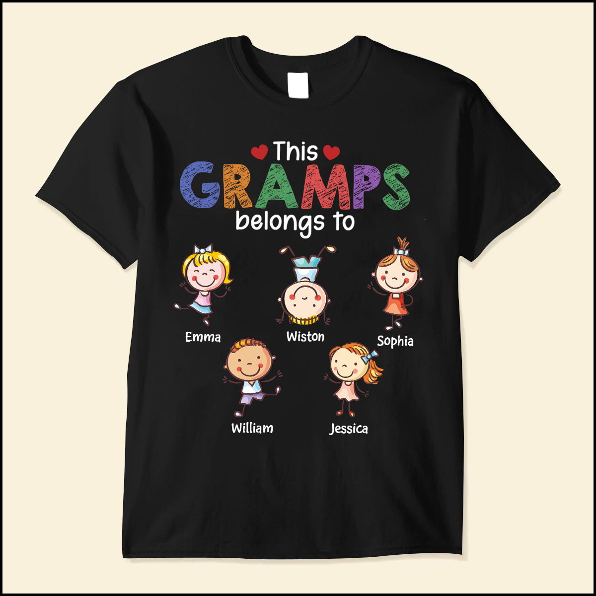 This Grandpa Daddy Belongs To - Gift For Dad, Father, Grandfather - Personalized Shirt NVL24APR24TT2