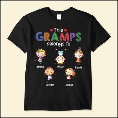 This Grandpa Daddy Belongs To - Gift For Dad, Father, Grandfather - Personalized Shirt NVL24APR24TT2
