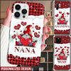 Personalized Gnome Heart Grandma Mom Red Plaid Phone case NVL24OCT22TT1 Silicone Phone Case Humancustom - Unique Personalized Gifts