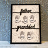 Dad Grandpa Handprint Kids Personalized Wooden Plaque NVL25DEC23NA2 Wood Plaque HumanCustom - Unique Personalized Gifts Made Just for You