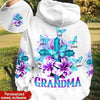 Personalized Flower Cross Grandma Mom Butterfly Kids 3D Hoodie NVL25MAR24VA1