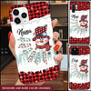 Personalized Goda Grandma Snowman Candy Cane Christmas Phone case NVL25OCT22TT1 Silicone Phone Case Humancustom - Unique Personalized Gifts Iphone iPhone 14
