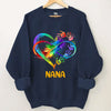 Grandma Grandkids Infinity Love Family Gift Heart Hand Prints Personalized Sweatshirt NVL25OCT23VA1 Black T-shirt and Hoodie HumanCustom - Unique Personalized Gifts Made Just for You