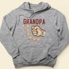 Happy Father's Day Personalized Grandpa Dad Papa with Grandkids Hand to Hands Shirt NVL26APR23TP1 White T-shirt and Hoodie Humancustom - Unique Personalized Gifts