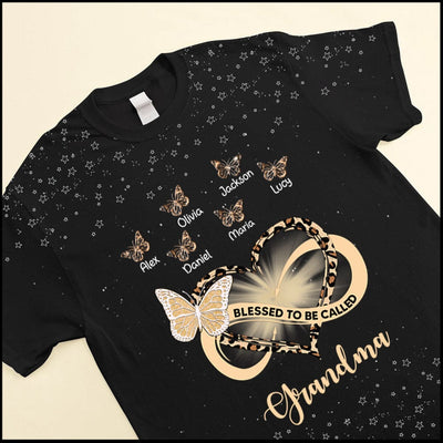 Infinity Heart Grandma Mom Butterflies Personalized 3D T-Shirt NVL26APR23VA1 3D T-shirt Humancustom - Unique Personalized Gifts