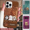Personalized Dog Mom Puppy Pet Dogs Lover Texture Leather Phone case NVL26JUL22NY1 Silicone Phone Case Humancustom - Unique Personalized Gifts