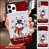 Personalized Grandma Snowmen Heart With Grandkids Phone case NVL26OCT22NY2 Silicone Phone Case Humancustom - Unique Personalized Gifts Iphone iPhone 14