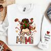 Merry Christmas Grandma Nana Mom Messy Bun With Grandkids Personalized Sweatshirt NVL26OCT23KL1 White T-shirt and Hoodie HumanCustom - Unique Personalized Gifts Made Just for You