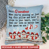 Personalized Christmas Dear Grandma Canvas Throw Pillow NVL30AUG21TP2 Pillow Dreamship