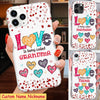 Lovely Heart Grandma Mom Kids, Love Is Being Called Nana, Mother's Day Gift Personalized Phone case NVL27FEB23CT1 Silicone Phone Case Humancustom - Unique Personalized Gifts Iphone iPhone 14
