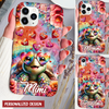 Colorful Turtle Grandma Mimi Mom Sweet Heart Kids Personalized Phone Case NVL27FEB24KL1