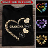 Personalized Grandma Mom Heart Grandkids Shirt NVL27JUN22TP1 Black T-shirt and Hoodie Humancustom - Unique Personalized Gifts
