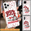 I Love Being Grandma Gnomes Balloons - Personalized Heart Phone case NVL28DEC21TT2 Silicone Phone Case Humancustom - Unique Personalized Gifts