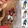 Personalized A fighting American football player Keychain NVL29NOV22VA3 Acrylic Keychain Humancustom - Unique Personalized Gifts 6.5x6.5 cm